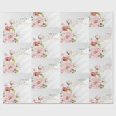 ピンク色の花 ラッピングペーパー (フラット)