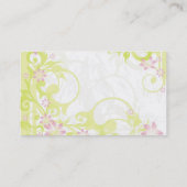 ピンク色の花 名刺 (裏面)