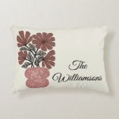 ピンク色の花（名前） アクセントクッション (正面)