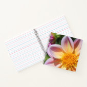 ピンク色の花、明るい黄色の中央 – マクロフォト ノートブック (内部)