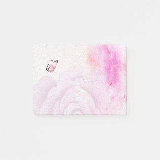 ピンク色の花 – 水色 – バラ ポストイット