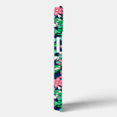 ピンク色の花、濃い青の背景 Case-Mate iPhoneケース (裏面 / 右)