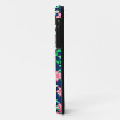 ピンク色の花、濃い青の背景 Case-Mate iPhoneケース (裏面/左)