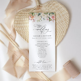 ピンク色の花、白い花、緑結婚、 プログラム