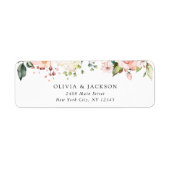 ピンク色の花、白い花、緑結婚、 ラベル (正面)