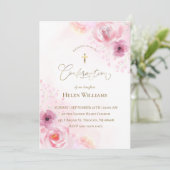 ピンク色の花 | 確認 招待状 (スタンド正面)