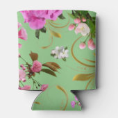 ピンク色の花 缶クーラー (裏面)