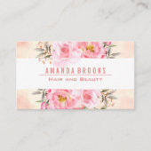 ピンク色の花 | 芸術的絵を描 | ピンクのテクスチャ 名刺 (正面)