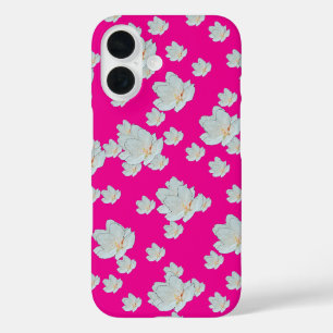 ピンク色の花 iPhone 16ケース