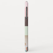 ピンク色の茶色と緑の家族の写真 Case-Mate iPhoneケース (裏面/左)