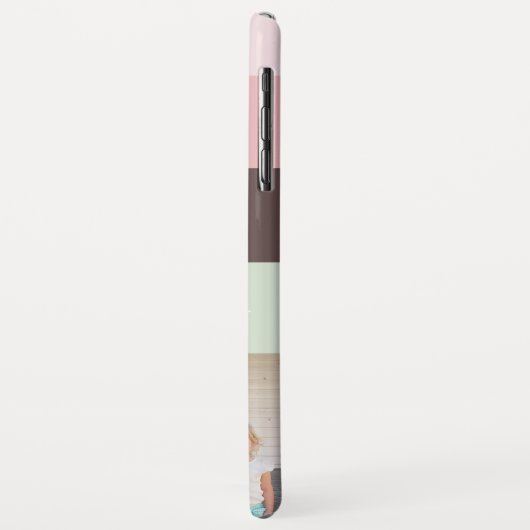 ピンク色の茶色と緑の家族の写真 Case-Mate iPhoneケース (裏面/左)