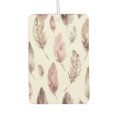 ピンク色の茶色の羽 カーエアーフレッシュナー (正面)