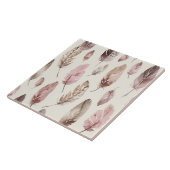 ピンク色の茶色の羽 タイル (側面)