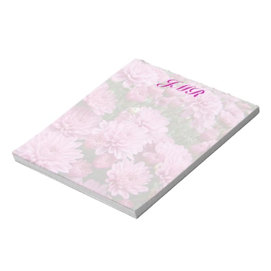 ピンク色の菊の海#2 ノートパッド (回転)