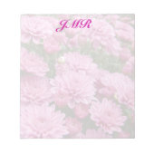 ピンク色の菊の海#2 ノートパッド (正面)