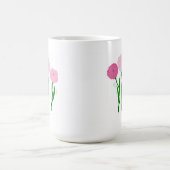ピンク色の菊 コーヒーマグカップ (中央)