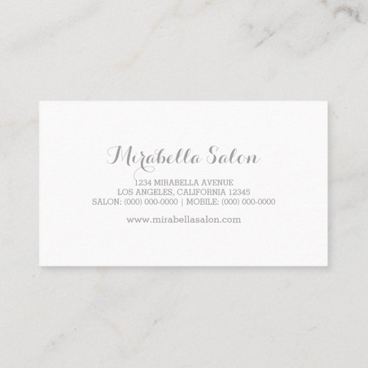 ピンク色の菊 名刺 (裏面)