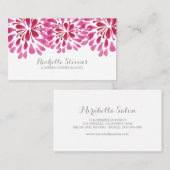 ピンク色の菊 名刺 (正面/裏面)