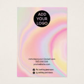 ピンク色の虹のユニコーン数々のスタッドイヤリング表示 (裏面)