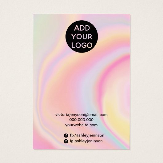 ピンク色の虹のユニコーン数々のスタッドイヤリング表示 (裏面)