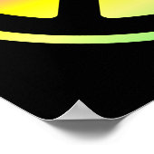 ピンク色の虹の平和シンボルポスター ポスター (角)