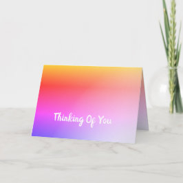 ピンク色の虹デザイン カード