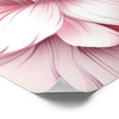 ピンク色の蝶と花 ポスター (角)