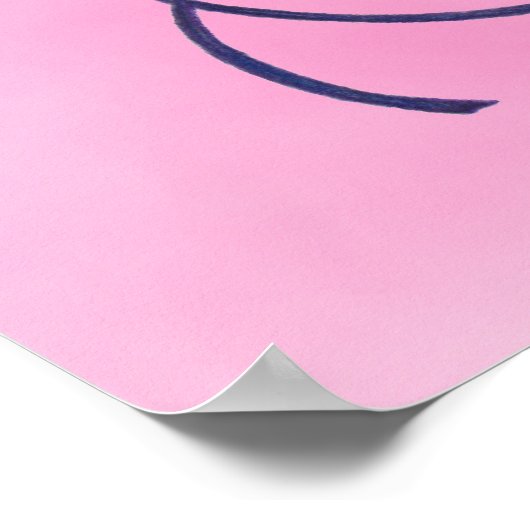 ピンク色の蝶の妖精 ポスター (角)