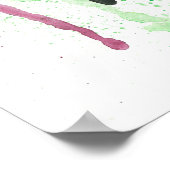 ピンク色の蝶の花のデイジーポスター ポスター (角)