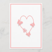 ピンク色の蝶ハート結婚デザイン プログラム (裏面)