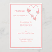 ピンク色の蝶ハート結婚デザイン プログラム (正面)