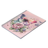 ピンク色の蝶 ノートブック (左側)