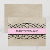 ピンク色の表縁ど番はがき ポストカード (正面/裏面)