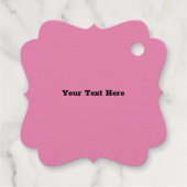 ピンク色の親指で縁取られた白い可愛いバニー金ゴールド フェイバータグ (裏面)