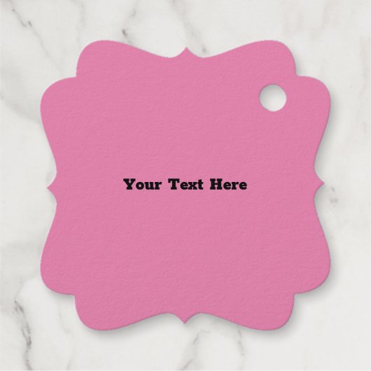 ピンク色の親指で縁取られた白い可愛いバニー金ゴールド フェイバータグ (裏面)