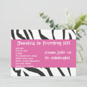 ピンク色の誕生日招待状 招待状 (スタンド正面)