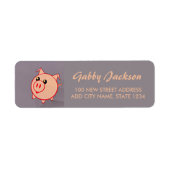 ピンク色の豚が灰色に染まる ラベル (正面)