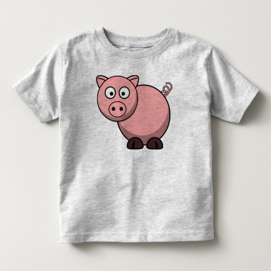 ピンク色の豚 トドラーTシャツ (正面)