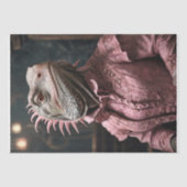 ピンク色の貴族的なイグアナ – デコページ – 薄葉紙 (正面)