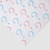 ピンク色の質問マーク性別が組織を明らかにする 薄葉紙 (詳細)