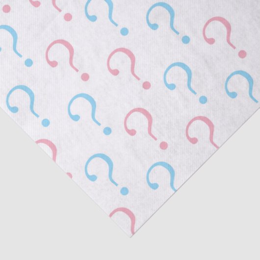 ピンク色の質問マーク性別が組織を明らかにする 薄葉紙 (詳細)