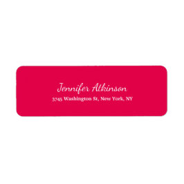 ピンク色の赤いクリエイティブの手書き入力の平文フェミニン ラベル