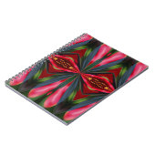 ピンク色の赤い図形抽象芸術アートノートブック ノートブック (左側)