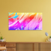 ピンク色の赤い引き伸モダンばしキャンバス印刷 キャンバスプリント (インサイチュ (リビング))