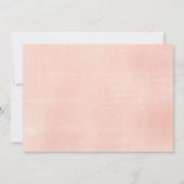 ピンク色の赤ちゃんの金ゴールドシャワー 招待状 (裏面)