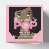 ピンク色の赤ちゃんポップ・アートののシャワー自然の髪の準備ができている フェイバーボックス (上部)