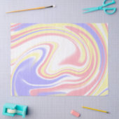 ピンク色の赤ストライプ紫モダンのカスタム 薄葉紙 (クラフト)