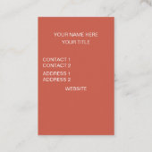 ピンク色の赤市松模様にい正方形パターン 名刺 (裏面)