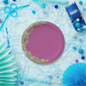 ピンク色の赤結婚ちゃんシャワーカスタムプレーン ペーパープレート (パーティー)