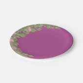 ピンク色の赤結婚ちゃんシャワーカスタムプレーン ペーパープレート (アングル)